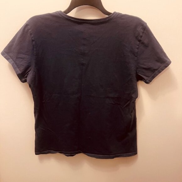 Women's LIFE IS GOOD T Shirt, Size XL, Blue, V Neck, Heart of front, Good Con! - Picture 3 of 3